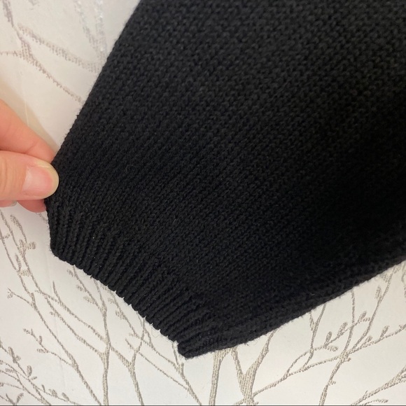 VINTAGE LESLIE Fay Black Grandmacore Embroidered Cardigan S - Picture 8 of 13